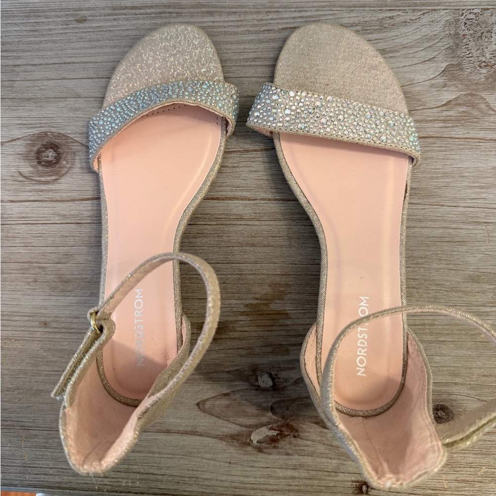 Nordstrom Kids' Glittering Dress Shoes - Beige